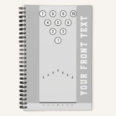 ボーリングレーンと溝カスタム文字前面と背面 ノートブック (正面)