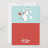 ボーリング主題バースデーパーティ招待状 招待状 (裏面)