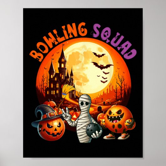 ボーリング分隊ハロウィンホラー装備ミイラ ポスター (正面)