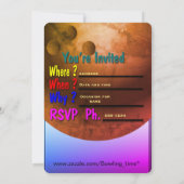 ボーリング卒業パーティー 招待状 (裏面)