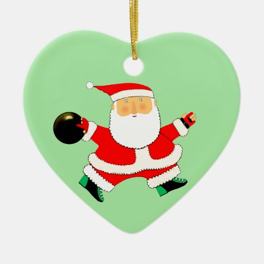 ボーリング収集可能 セラミックオーナメント (正面)