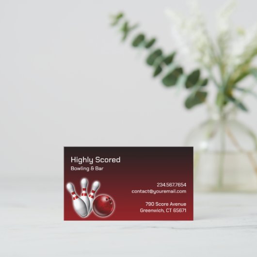 ボーリング名刺 名刺 (スタンド正面)