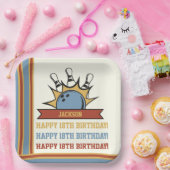 ボーリング名年齢気持ち誕生日 ペーパープレート (パーティー)