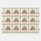 ボーリング名年齢気持ち誕生日 ラッピングペーパーシート (正面3)