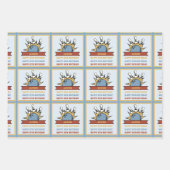 ボーリング名年齢気持ち誕生日 ラッピングペーパーシート (正面2)