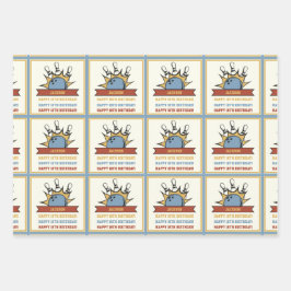 ボーリング名年齢気持ち誕生日 ラッピングペーパーシート