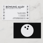 ボーリング場のパンチカード ロイヤリティカード (正面/裏面)