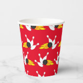 ボーリング子供の誕生日パーティーかわいいスポーツ紙カップ 紙コップ (正面)