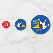 ボーリング子供の誕生日パーティーかわいいスポーツ コンフェッティ (正面)