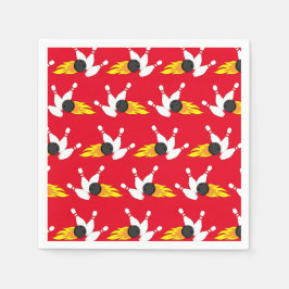 ボーリング子供の誕生日パーティーかわいいスポーツ スタンダードカクテルナプキン