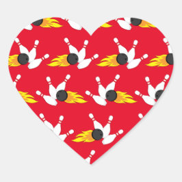 ボーリング子供の誕生日パーティーかわいいスポーツ ハートシール