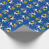 ボーリング子供の誕生日パーティーかわいいスポーツ ラッピングペーパー (角)