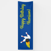 ボーリング子供の誕生日パーティーかわいいスポーツ 横断幕 (縦)