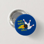 ボーリング子供の誕生日パーティーかわいいスポーツ 缶バッジ (正面&裏面)