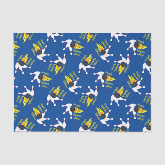 ボーリング子供の誕生日パーティーかわいいスポーツ 薄葉紙 (正面)