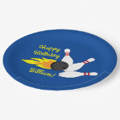 ボーリング子供の誕生日パーティーキュートスポーツ紙プラット ペーパープレート (アングル)