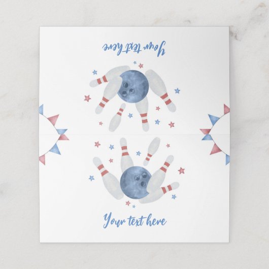 ボーリング子供の誕生日パーティーフードテント座席表 プレイスカード (外部開封)