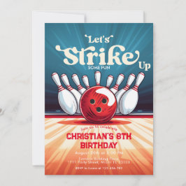 ボーリング子供の誕生日パーティー 招待状