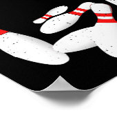 ボーリング恋人のシャツ分割が男性の女性の子供を起こす ポスター (角)