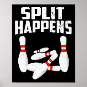 ボーリング恋人のシャツ分割が男性の女性の子供を起こす ポスター (正面)