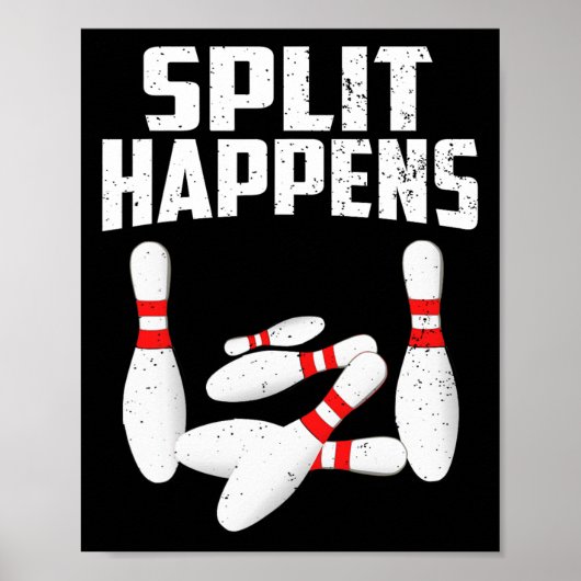 ボーリング恋人のシャツ分割が男性の女性の子供を起こす ポスター (正面)