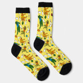 ボーリング恐竜マンガパターン（の模様が）あるボウリングをする人、 クリケットの投手 ソックス (右)