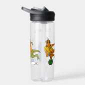 ボーリング恐竜マンガパーソナライズされたボウリングをする人、 クリケットの投手 ウォーターボトル (右面)
