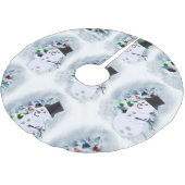 ボーリング愛好家のクリスマス ブラッシュドポリエステルツリースカート (アングル)