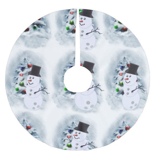 ボーリング愛好家のクリスマス ブラッシュドポリエステルツリースカート (正面)