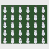 ボーリング愛好家のクリスマス ラッピングペーパー (フラット)
