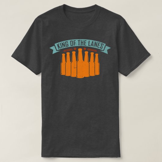ボーリング愛好家キングオブザレーン Tシャツ (デザイン正面)
