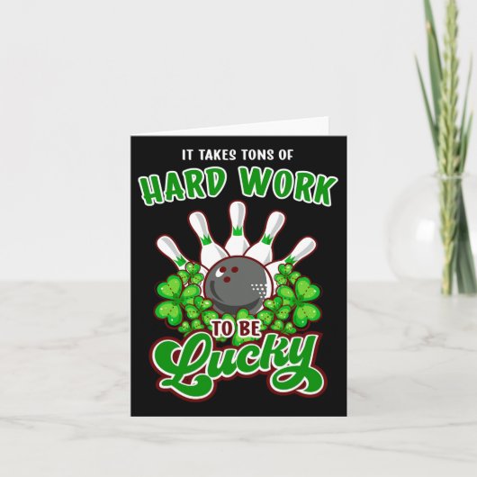 ボーリング感動的引用文St patricks day カード (正面)