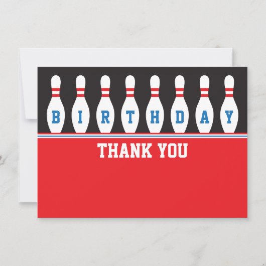 ボーリング感謝してい生誕会感謝してい サンキューカード (正面)