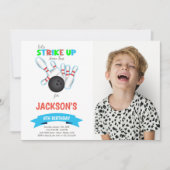 ボーリング招待状と写真 招待状 (正面)