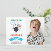 ボーリング招待状と写真 招待状 (スタンド正面)