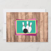 ボーリング招待状フォトボウルチョークボウル招待状 招待状 (裏面)