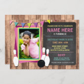 ボーリング招待状フォトボウルチョークボウル招待状 招待状 (正面/裏面)