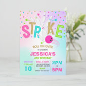 ボーリング招待状ボーリング誕生会ストライキ 招待状 (スタンド正面)