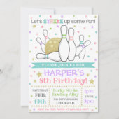 ボーリング招待状ボーリング誕生日招待状 招待状 (正面)