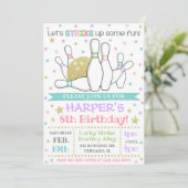 ボーリング招待状ボーリング誕生日招待状 招待状 (スタンド正面)