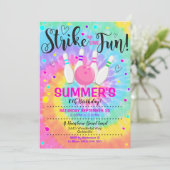 ボーリング招待状絞り染めボーリング招待状 招待状 (スタンド正面)