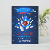 ボーリング招待状、ボーリング誕生日招待状 招待状 (スタンド正面)