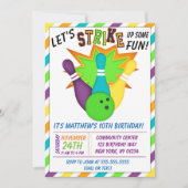 ボーリング招待状 招待状 (正面)