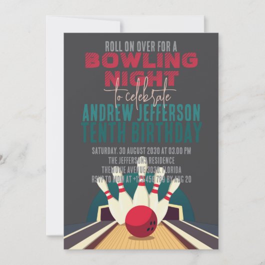 ボーリング映画誕生転が日会シネマ 招待状 (正面)