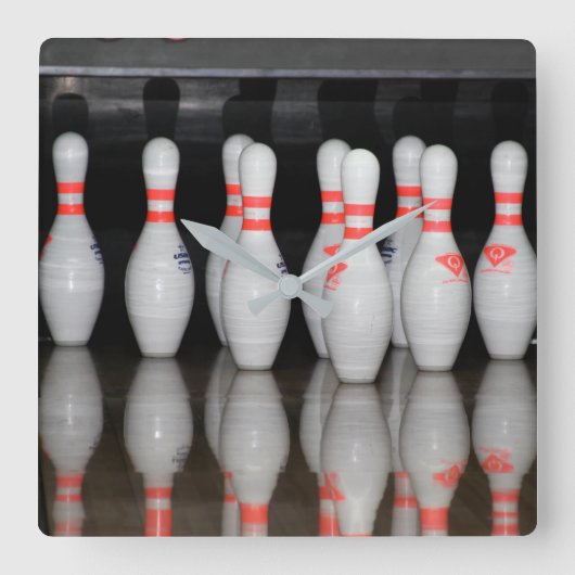 ボーリング時計 スクエア壁時計 (正面)