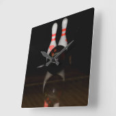 ボーリング時計 スクエア壁時計 (傾斜)