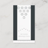 ボーリング業 |ボーリングピン側溝のファウルライン 名刺 (裏面)