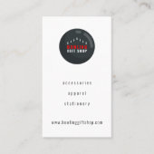 ボーリング業 |ボーリングピン側溝のファウルライン 名刺 (正面)