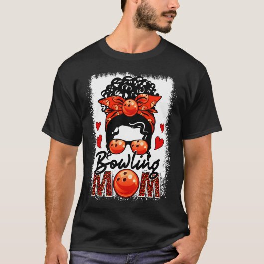 ボーリング母ヒョウ乱雑Bunゲームデイマザーズダ Tシャツ (正面)