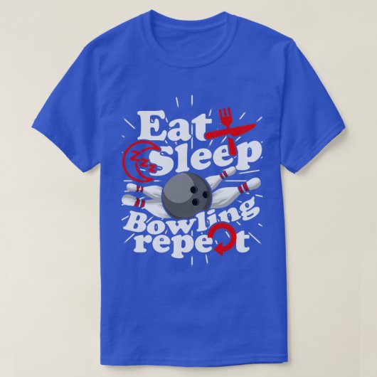 ボーリング毎日ケゲルストライクボーリングセンターT Tシャツ (デザイン正面)